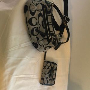Coach cross body (optional) purse and wallet